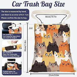 2Pcs 2 Colors Printed Polyester Hanging Car Trash Bags&nbsp;ABAG-DR0001-16A