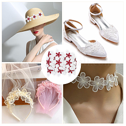 Flower Polyester Eyelash Lace Trim Ribbon&nbsp;OCOR-WH20003-03B-03