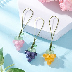 3Pcs Cat Eye Grape Pendant Decorations&nbsp;HJEW-TA00415