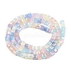 Electroplate Transparent Glass Beads Strands&nbsp;X-EGLA-N002-41-05