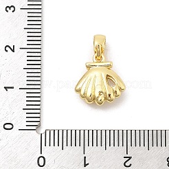 Rack Plating Leaf Brass Clear Cubic Zirconia Pendants&nbsp;KK-S407-13G-G