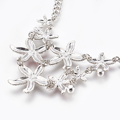 Alloy Bib Statement Necklaces&nbsp;LS-NJEW-WH0002-01P
