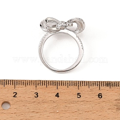 Brass Micro Pave Cubic Zirconia Finger Rings&nbsp;CU-CBA8D1E-02P
