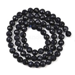 Synthetic Blue Goldstone Beads Strands&nbsp;GG-CBA199E-F02-6mm