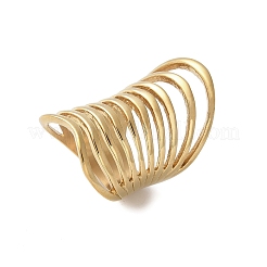 304 Stainless Steel Hollow Multilayer Finger Rings for Women&nbsp;RJEW-Z086-03G