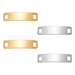 4Pcs 2 Colors 304 Stainless Steel Shoelace Charms&nbsp;STAS-UN0050-21