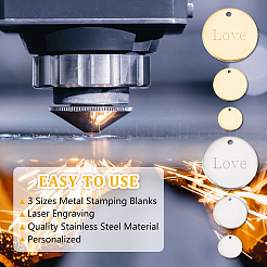 180Pcs 6 Styles 201 & 304 Stainless Steel Stamping Blank Tag Pendants&nbsp;STAS-DC0016-17
