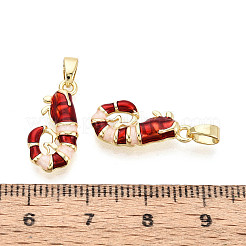 Brass with Enamel Pendants&nbsp;KK-T073-57A-G