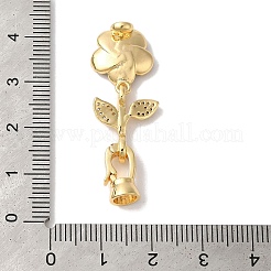 Brass Micro Pave Cubic Zirconia Fold Over Clasps&nbsp;KK-B098-05G-01