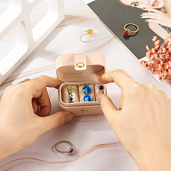 1Pc Rectangle PU Imitation Leather Jewelry Storage Boxes&nbsp;PAAG-TA0001-01B