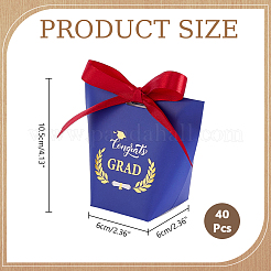 40Pcs Congrats Grad Cardboard Paper Gift Storage Boxes&nbsp;CON-PH0003-38C