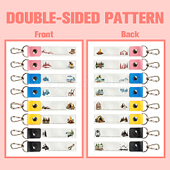 PU Leather & Cotton Name Marker Keychain&nbsp;AJEW-WH0514-035