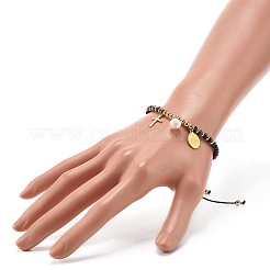 Natural Malaysia Jade(Dyed) & Pearl Braided Bead Bracelet for Girl Women&nbsp;BJEW-JB06958-02