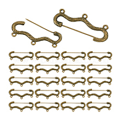30Pcs Alloy Brooch Findings&nbsp;FIND-PH0027-21AB