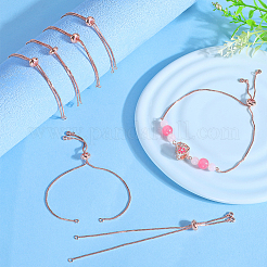 12Pcs Rack Plating Adjustable Brass Slider Bracelet Making&nbsp;KK-SP0001-80RG