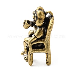Brass Frog Miniature Figurines Statues for Home Office Desktop Ornament&nbsp;KK-S335-09AB