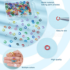 200Pcs 10 Colors Zinc Alloy Open Jump Rings&nbsp;FIND-PH0006-86