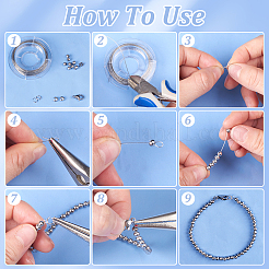 201 Stainless Steel Wire DIY Jewelry Making Kit&nbsp;DIY-PH0021-74