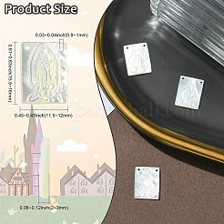 4Pcs 4 Styles Natural White Shell Pendants&nbsp;SSHEL-CJ0001-20