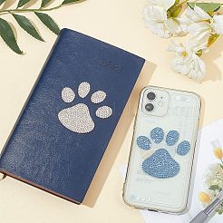 Heart & Pawprint Glitter Hotfix Rhinestone&nbsp;DIY-FG0002-29