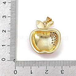 Brass Micro Clear Pave Cubic Zirconia Pendants&nbsp;KK-R230-07G