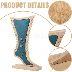 Foot Shaped Wood Anklet Storage Jewelry Rack&nbsp;ODIS-WH0106-23