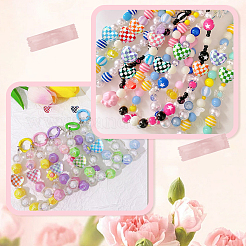 50Pcs UV Plating Opaque Acrylic Beads&nbsp;MACR-PA0001-21