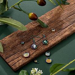 40Pcs 4 Style Ion Plating(IP) 304 Stainless Steel Pendant Cabochon Settings&nbsp;STAS-LS0001-56MC