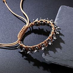 Alloy Beads Braided Bead Bracelets&nbsp;WG69B67-02