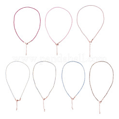 7Pcs 7 Colors 2.5MM Round Nylon Cotton Cord Necklace Making&nbsp;NJEW-TA0001-25RG