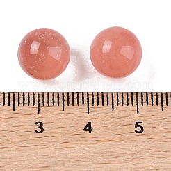 Cherry Quartz Glass No Hole Sphere Beads&nbsp;G-K353-04A-21