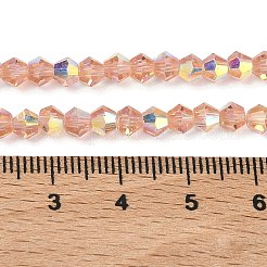 Electroplate Transparent Glass Beads Strands&nbsp;EGLA-K015-18C