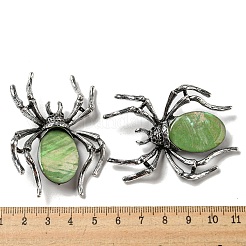 Dual-use Items Alloy Pave Dyed Shell Spider Brooch&nbsp;JEWB-C026-04G-AS