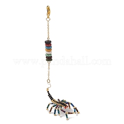 Scorpion Glass Seed Beads Pendant Decoration&nbsp;HJEW-MZ00121