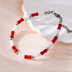 304 Stainless Steel Beaded Bracelets for Women&nbsp;BJEW-M056-05P