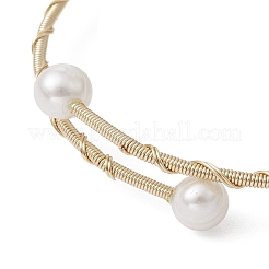 Natural Mixed Gemstone Round Beaded Cuff Bangle&nbsp;BJEW-JB09594