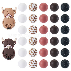 52Pcs Printed Silicone Focal Bead Sets&nbsp;SIL-TA0002-99