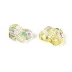 Spray Painted Transparent Acrylic Beads&nbsp;OACR-N149-01H
