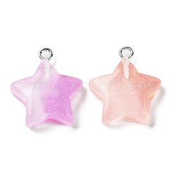 Gradient Color Transparent Resin Pendants&nbsp;RESI-A025-07