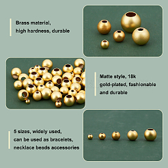 250Pcs 5 Style Brass Beads&nbsp;KK-PH0009-28