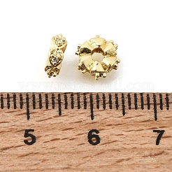 Brass Micro Pave Clear Cubic Zirconia Spacer Beads&nbsp;KK-Z156-13G-02