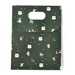 Christmas Themed Pattern Rectangle Kraft Paper Flip Bags&nbsp;CARB-L008-02S-02