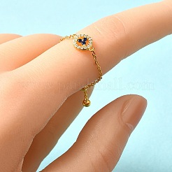 925 Sterling Silver Micro Pave Cubic Zirconia Slide Rings&nbsp;RJEW-R016-02G-01