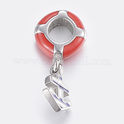 304 Stainless Steel European Dangle Charms&nbsp;STAS-H446-146P