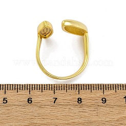 Brass Micro Pave Clear Cubic Zirconia Cuff Rings for Women&nbsp;RJEW-H248-06G