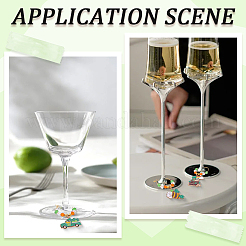 8Pcs Brass Wine Glass Charm Rings&nbsp;AJEW-SC00080