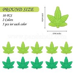 10Pcs 2 Colors Maple Leaf Silicone Beads&nbsp;JX708A