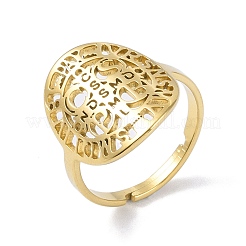 201 Stainless Steel Adjustable Finger Rings&nbsp;RJEW-C074-01G