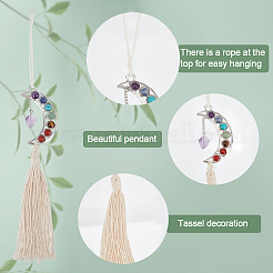 Alloy Moon Pendant Decoration&nbsp;HJEW-WH0043-22B