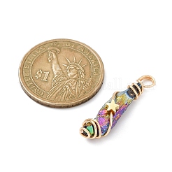Electroplated Raw Rough Natural Quartz Crystal Copper Wire Wrapped Pendants&nbsp;PALLOY-JF02414-01